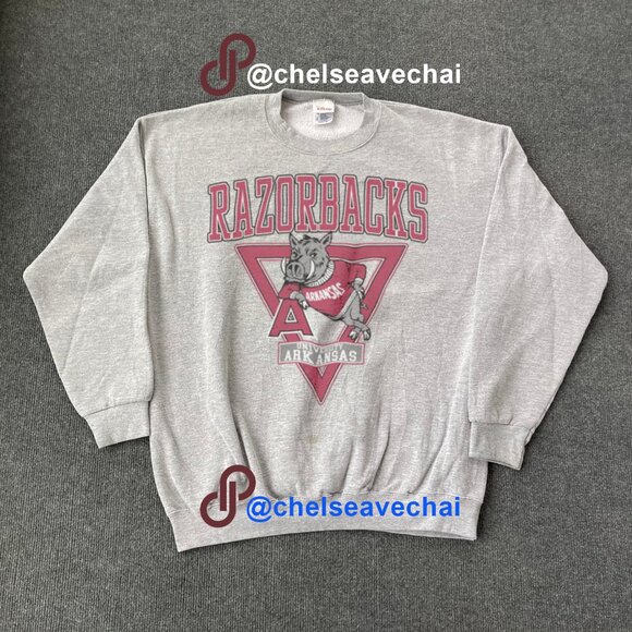Vintage University of Arkansas Razorbacks Sweatshirt, Retro Razorbacks Shirt Tee - Picture 1 of 2
